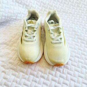 SIZE 13K” ADIDAS DURAMO SNEAKERS Color: Ivory/Gold Metallic/Hazy Orange